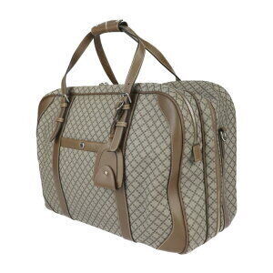 Gucci zipper suitcase Bag Boston Diamante shoulder brown leather